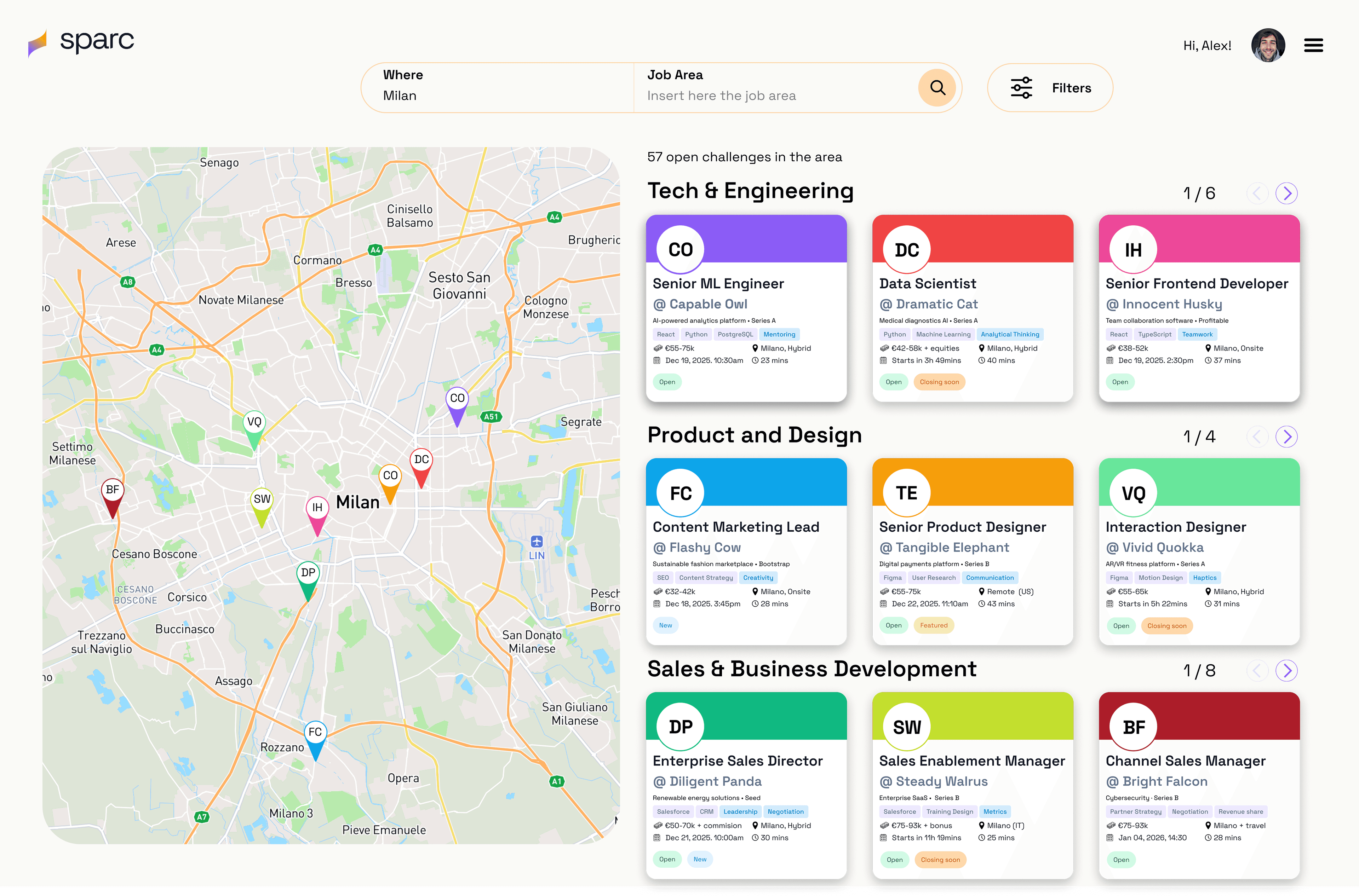 Sparc platform preview showing challenges